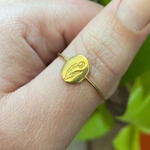 GLDN Tulip Flora Ring size 12 ring 14k Gold Fill